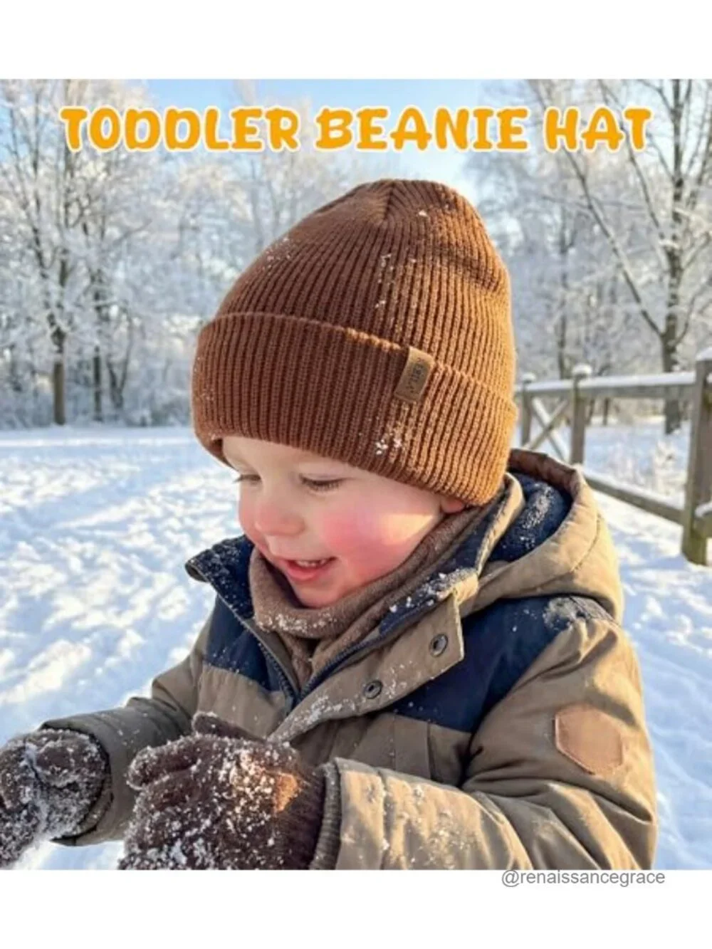 Knit Baby Beanie Winter Hat for Toddler Boys Infant Stretchy Soft